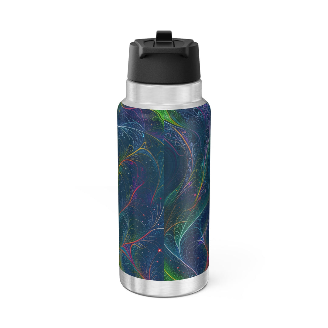 Vibrant Fractal Blossom - Gator Tumbler 32oz - Mug - g(0D·IO) - Silver - 32oz -