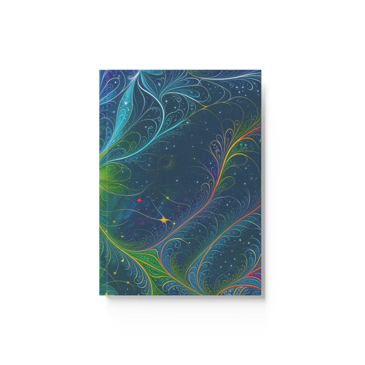 Vibrant Fractal Blossom - Hard Backed Journal - Paper products - g(0D·IO) - Graph - A5 - White