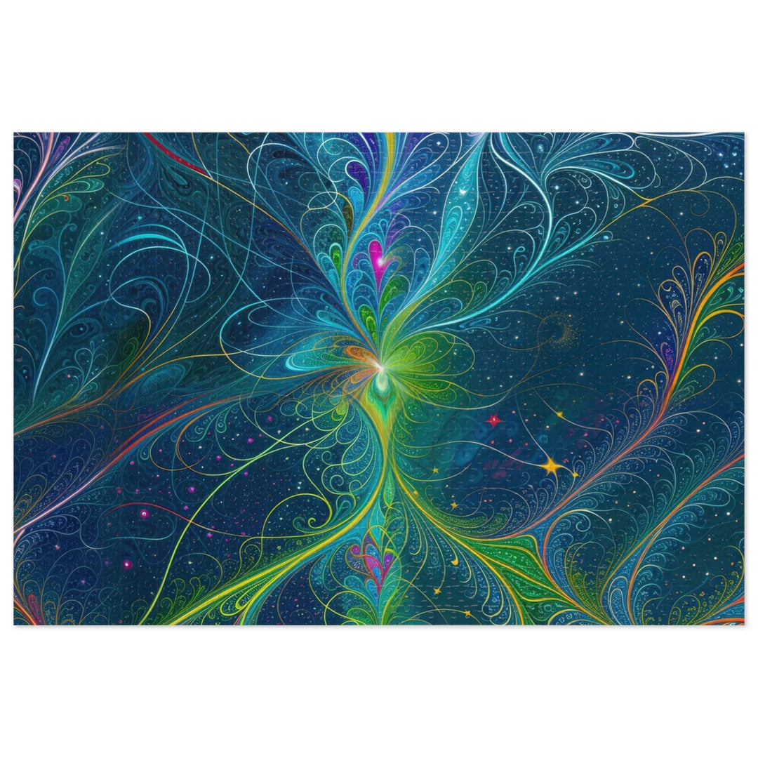 Vibrant Fractal Blossom - Jigsaw Puzzle (100, 252, 500, 1000 pieces) - Puzzle - g(0D·IO) - 29.25" × 19.75" (1000 pcs) - -