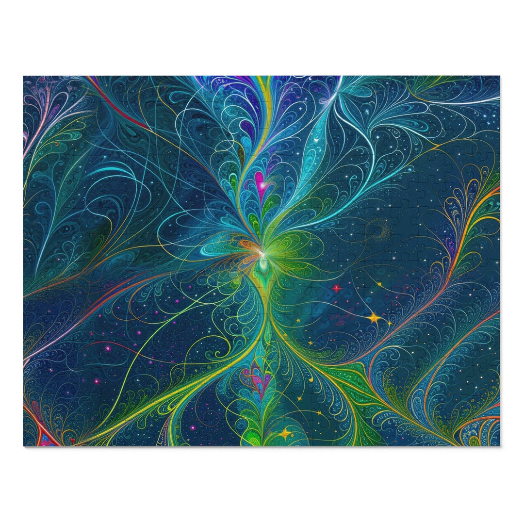 Vibrant Fractal Blossom - Jigsaw Puzzle (100, 252, 500, 1000 pieces) - Puzzle - g(0D·IO) - 14" × 11" (252 pcs) - -