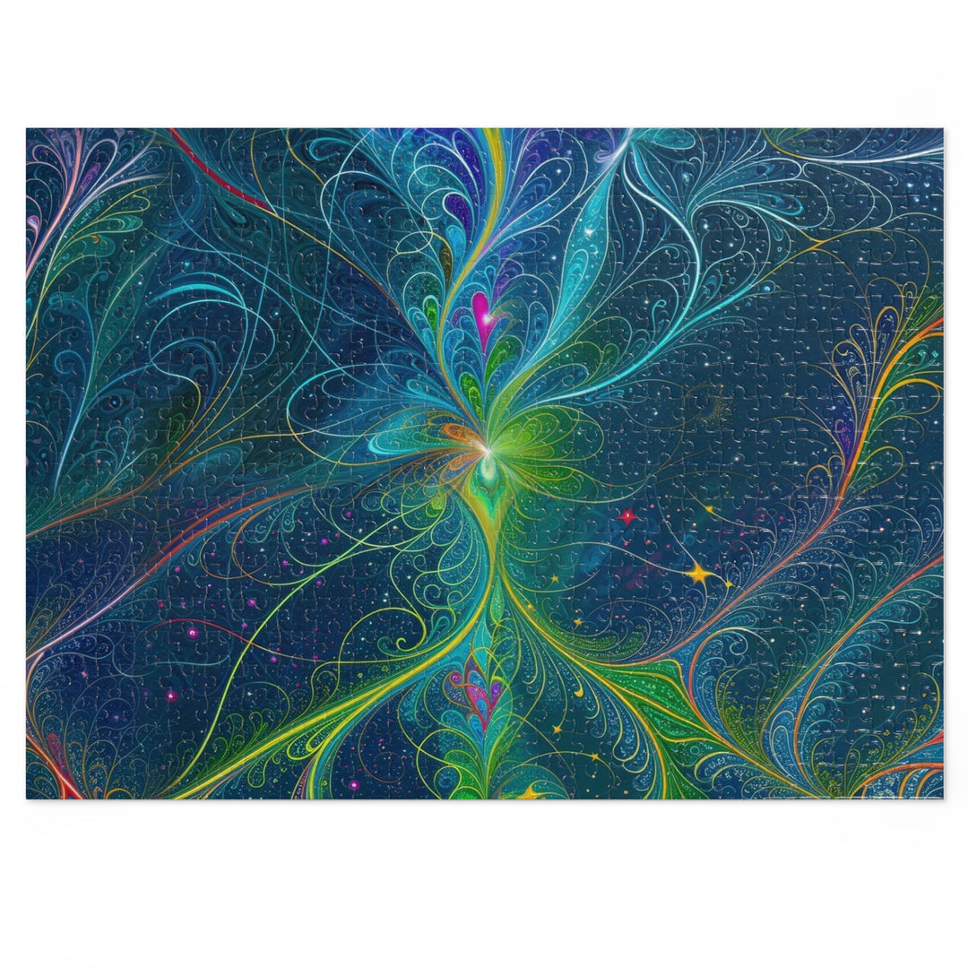 Vibrant Fractal Blossom - Jigsaw Puzzle (100, 252, 500, 1000 pieces) - Puzzle - g(0D·IO) - 20.5" × 15" (500 pcs) - -