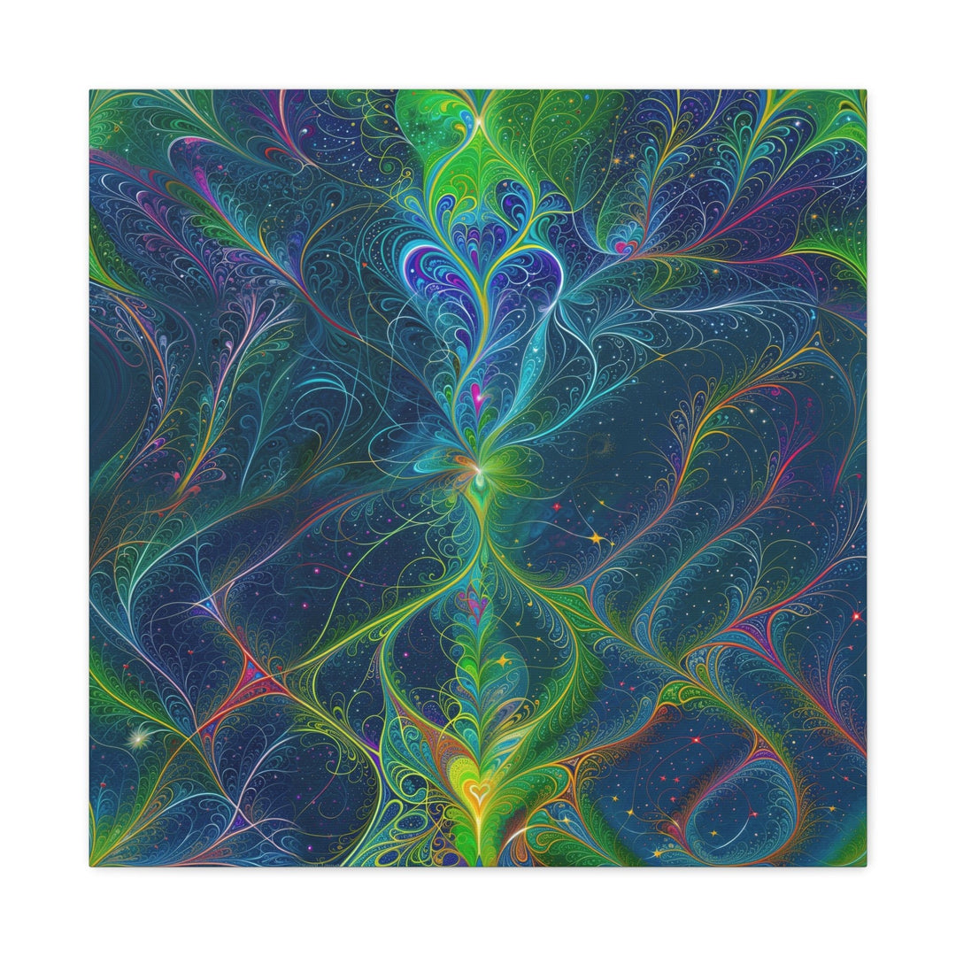 Vibrant Fractal Blossom - Matte Canvas Print 1.25" - Canvas - g(0D·IO) - 24″ x 24″ - 1.25" -