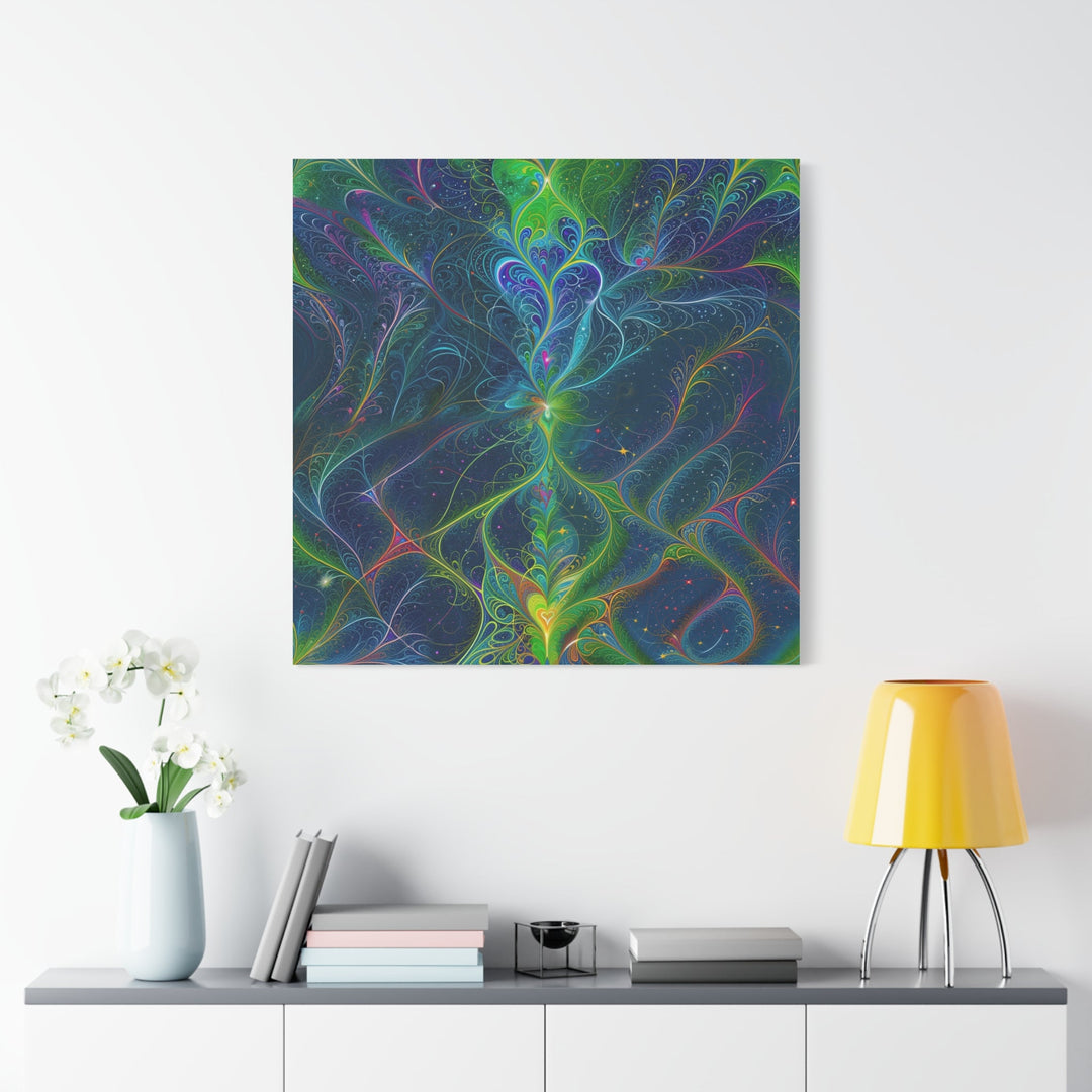 Vibrant Fractal Blossom - Matte Canvas Print 1.25" - Canvas - g(0D·IO) - 36" x 36" - 1.25" -