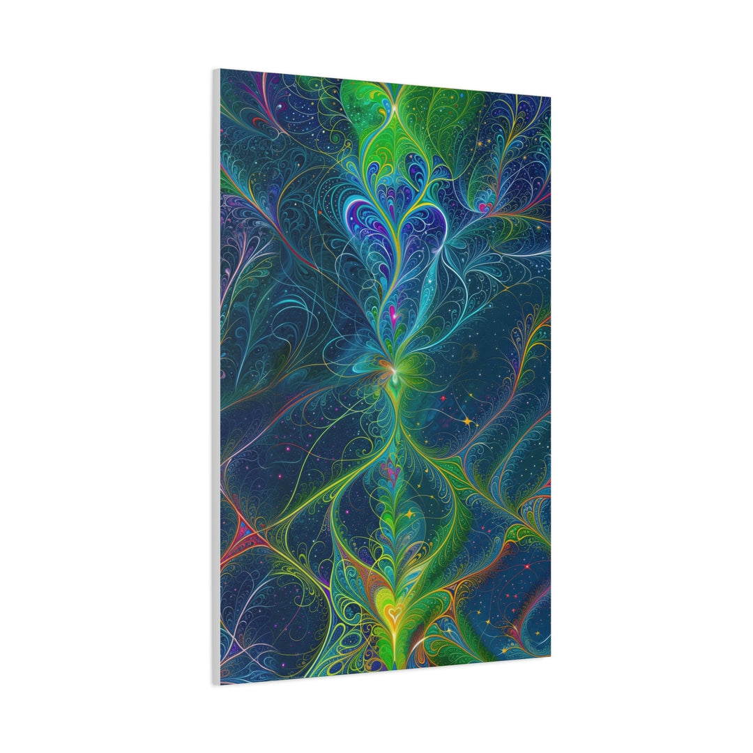 Vibrant Fractal Blossom - Matte Canvas Print 1.25" - Canvas - g(0D·IO) - 36" x 36" - 1.25" -