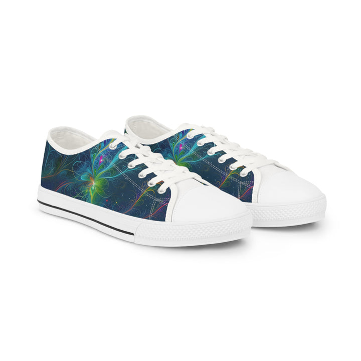 Vibrant Fractal Blossom - Men's Lowtop Sneakers - Shoes - g(0D·IO) - US 5 - White sole -