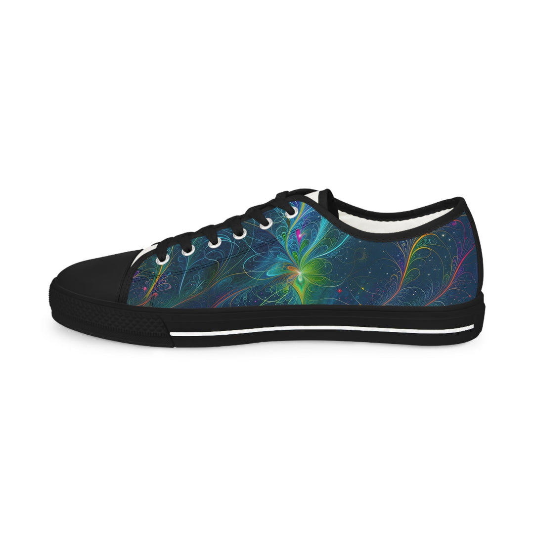 Vibrant Fractal Blossom - Men's Lowtop Sneakers - Shoes - g(0D·IO) - US 5 - Black sole -