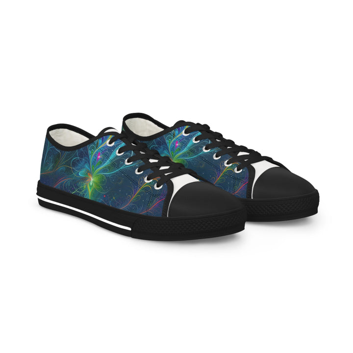 Vibrant Fractal Blossom - Men's Lowtop Sneakers - Shoes - g(0D·IO) - US 5 - Black sole -