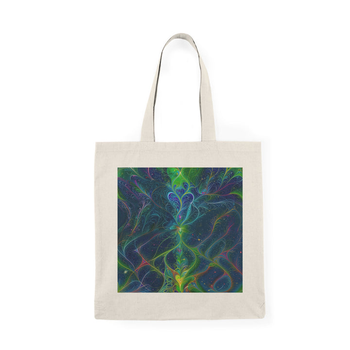 Vibrant Fractal Blossom - Natural Tote Bag - Bags - g(0D·IO) - 15" x 16" - Natural -