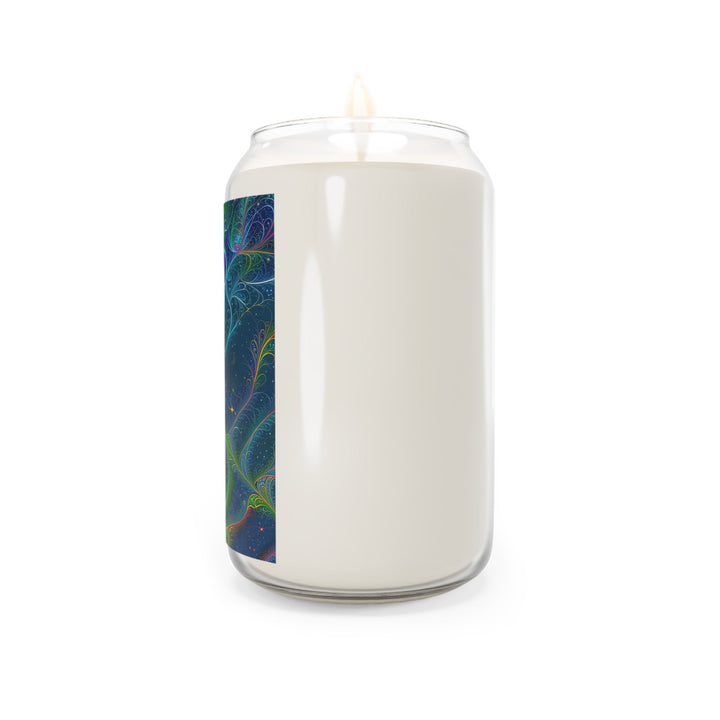 Vibrant Fractal Blossom - Scented Candle - Home Decor - g(0D·IO) - Vanilla Bean - 13.75oz -