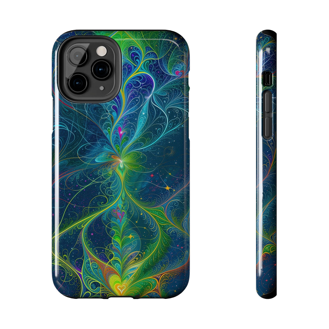 Vibrant Fractal Blossom - Tough Phone Case - Phone Case - g(0D·IO) - iPhone 11 Pro - -