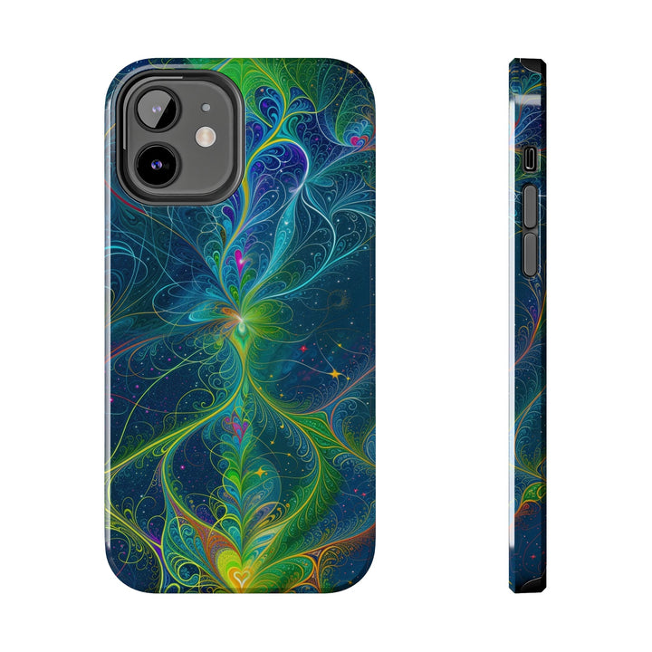 Vibrant Fractal Blossom - Tough Phone Case - Phone Case - g(0D·IO) - iPhone 12 - -