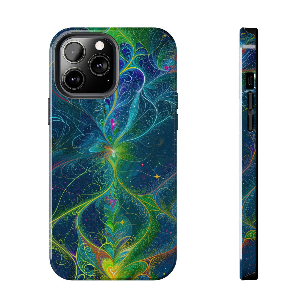 Vibrant Fractal Blossom - Tough Phone Case - Phone Case - g(0D·IO) - iPhone 13 Pro Max - -