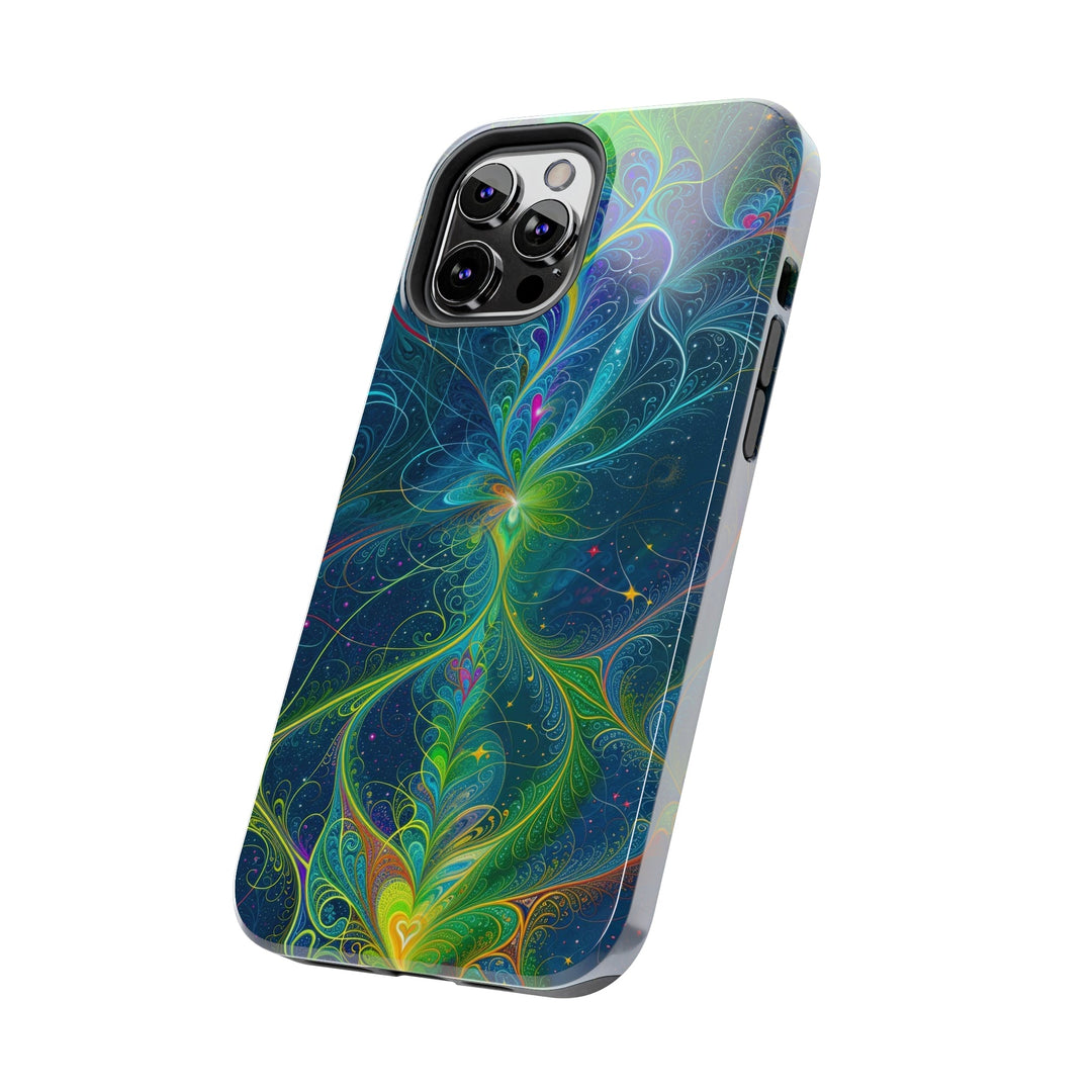 Vibrant Fractal Blossom - Tough Phone Case - Phone Case - g(0D·IO) - iPhone 13 Mini - -