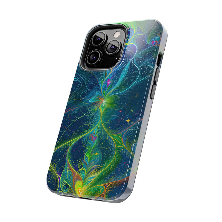 Vibrant Fractal Blossom - Tough Phone Case - Phone Case - g(0D·IO) - iPhone 13 Mini - -