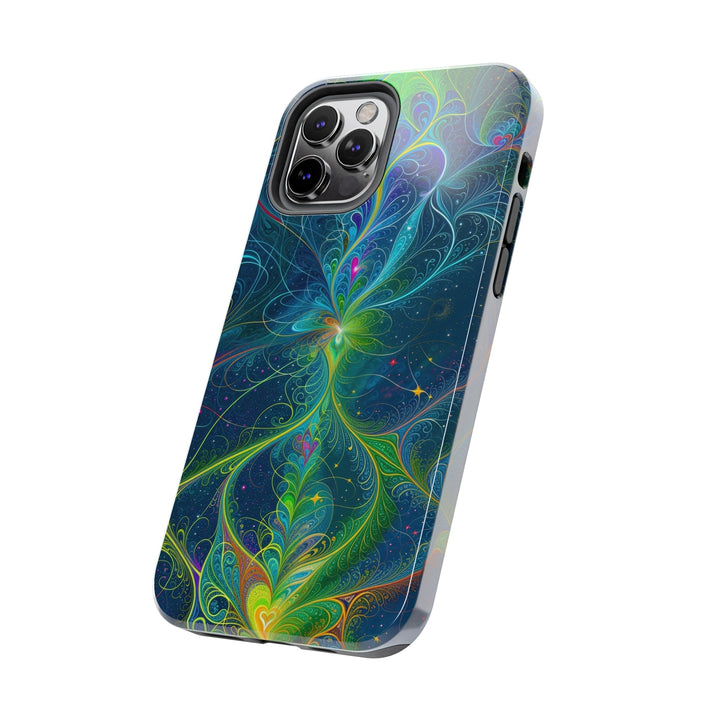 Vibrant Fractal Blossom - Tough Phone Case - Phone Case - g(0D·IO) - iPhone 13 Mini - -