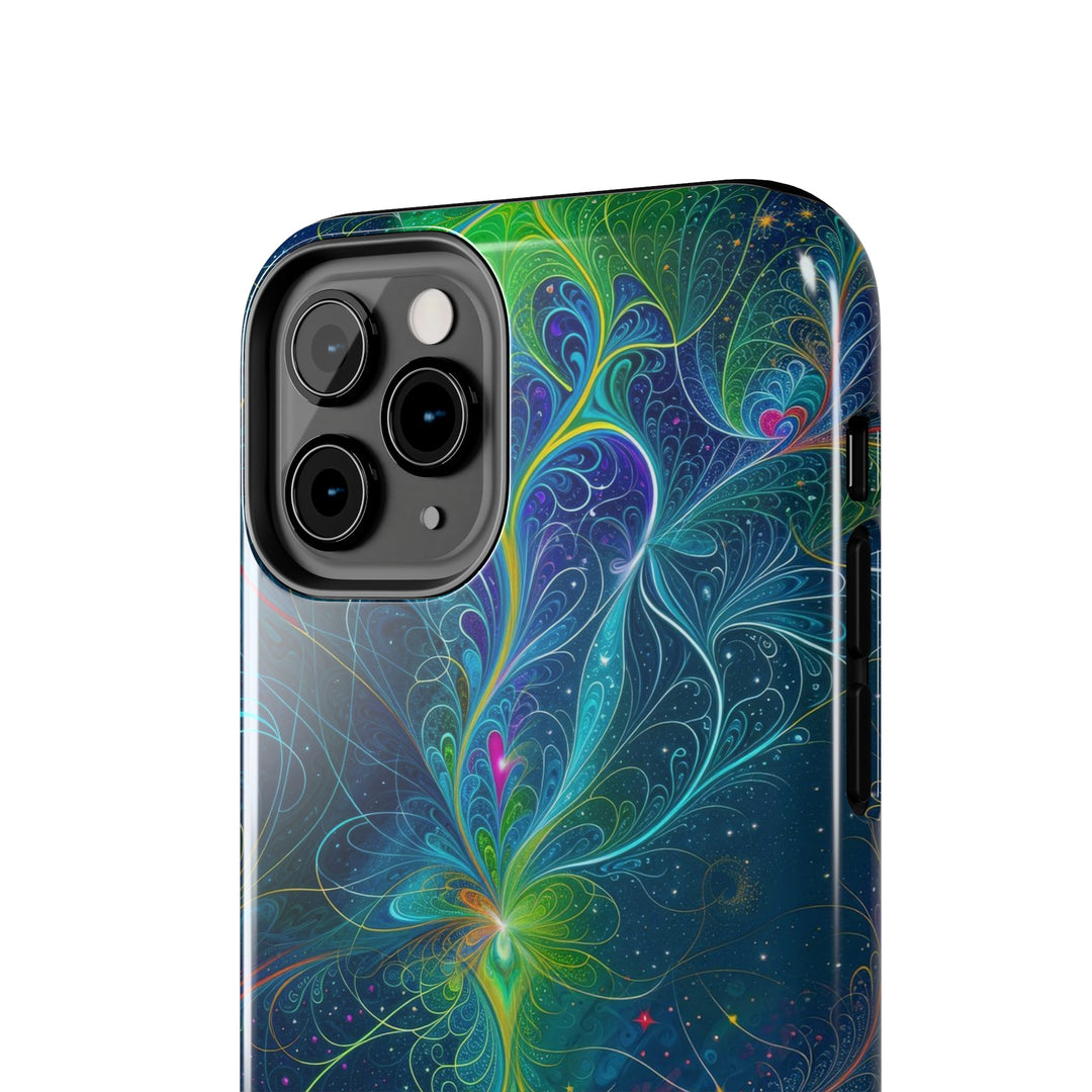 Vibrant Fractal Blossom - Tough Phone Case - Phone Case - g(0D·IO) - iPhone 13 Mini - -