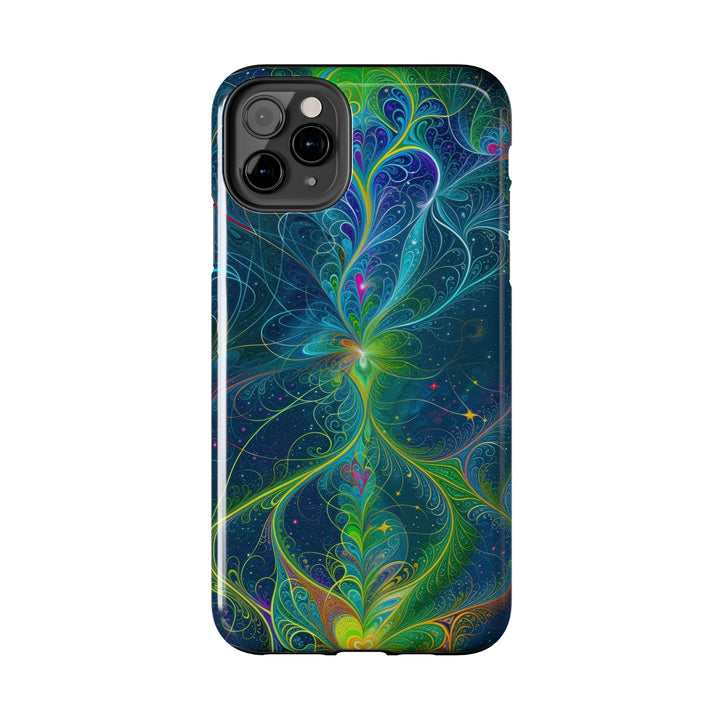 Vibrant Fractal Blossom - Tough Phone Case - Phone Case - g(0D·IO) - iPhone 13 Mini - -