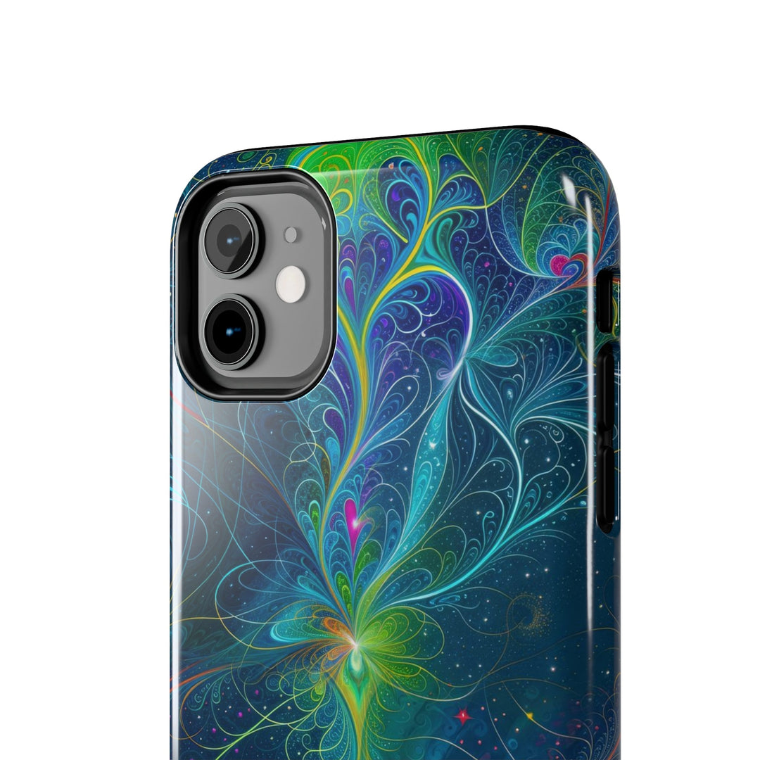 Vibrant Fractal Blossom - Tough Phone Case - Phone Case - g(0D·IO) - iPhone 13 Mini - -