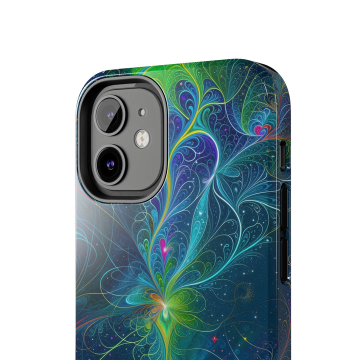 Vibrant Fractal Blossom - Tough Phone Case - Phone Case - g(0D·IO) - iPhone 13 Mini - -