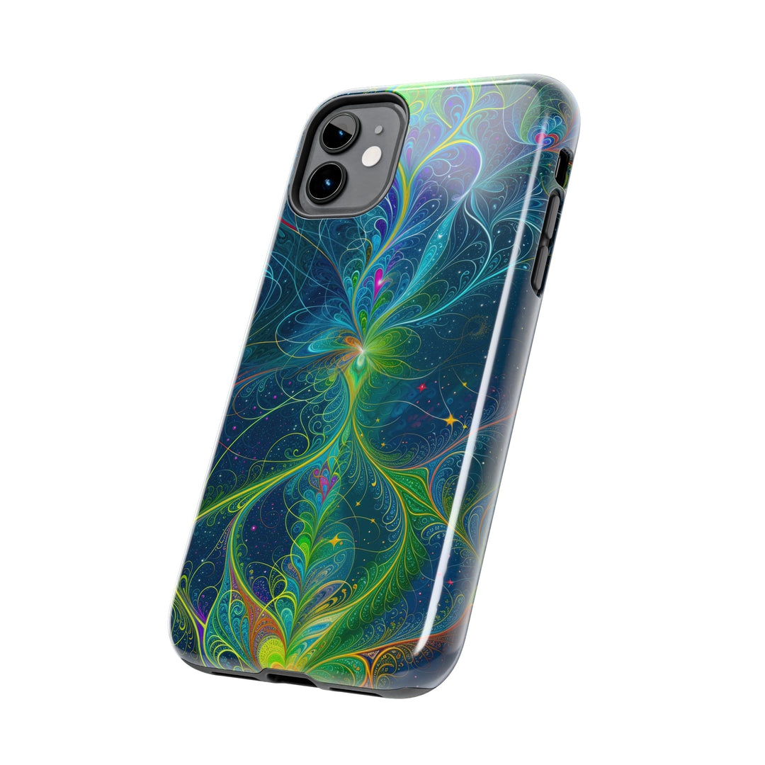 Vibrant Fractal Blossom - Tough Phone Case - Phone Case - g(0D·IO) - iPhone 13 Mini - -