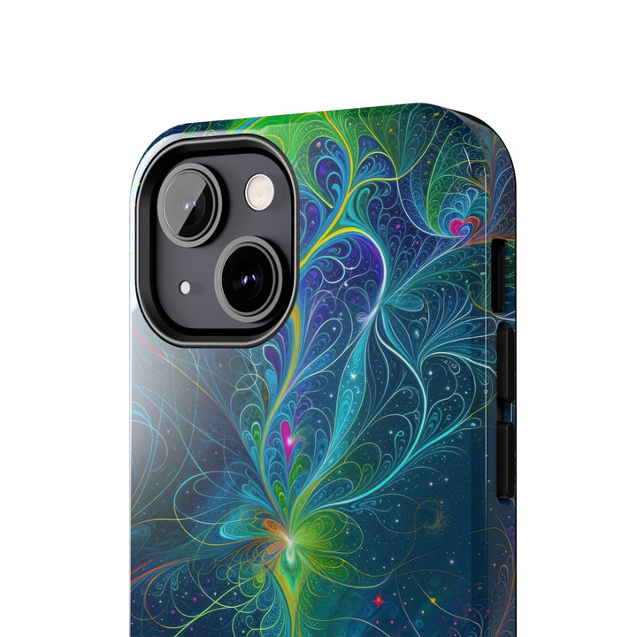 Vibrant Fractal Blossom - Tough Phone Case - Phone Case - g(0D·IO) - iPhone 13 Mini - -