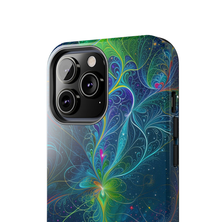 Vibrant Fractal Blossom - Tough Phone Case - Phone Case - g(0D·IO) - iPhone 13 Mini - -