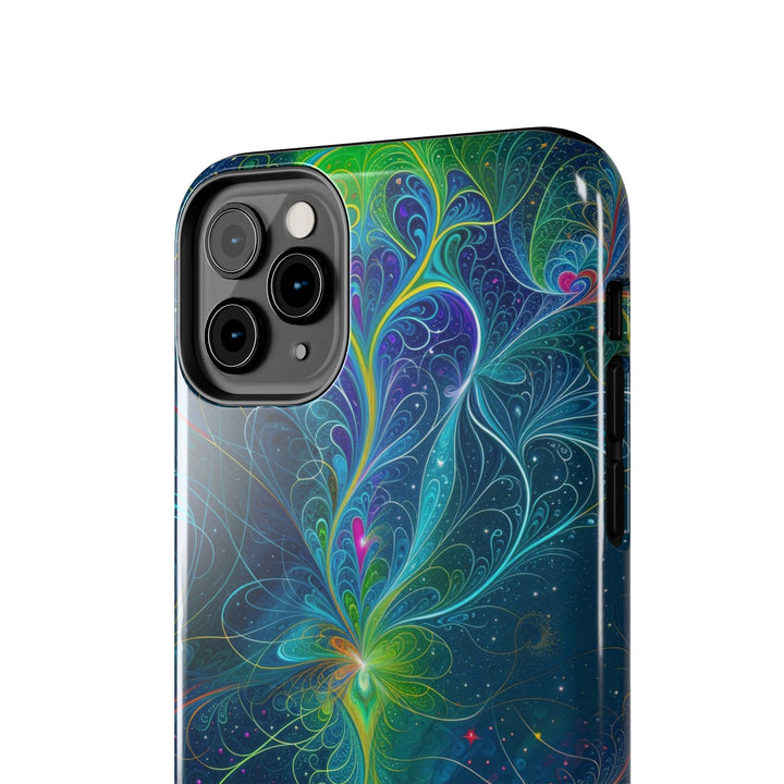 Vibrant Fractal Blossom - Tough Phone Case - Phone Case - g(0D·IO) - iPhone 13 Mini - -