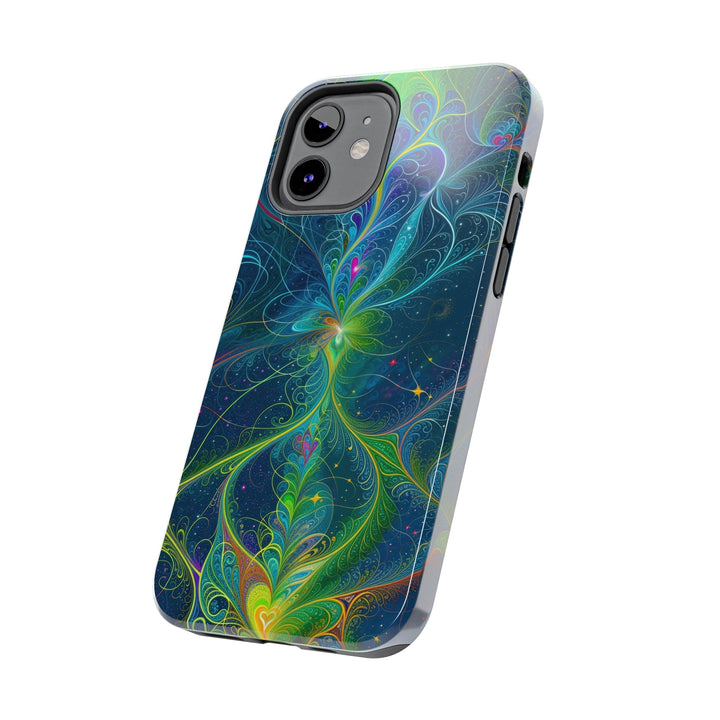 Vibrant Fractal Blossom - Tough Phone Case - Phone Case - g(0D·IO) - iPhone 13 Mini - -