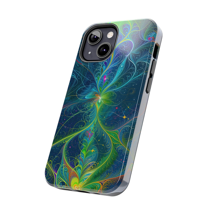 Vibrant Fractal Blossom - Tough Phone Case - Phone Case - g(0D·IO) - iPhone 13 Mini - -