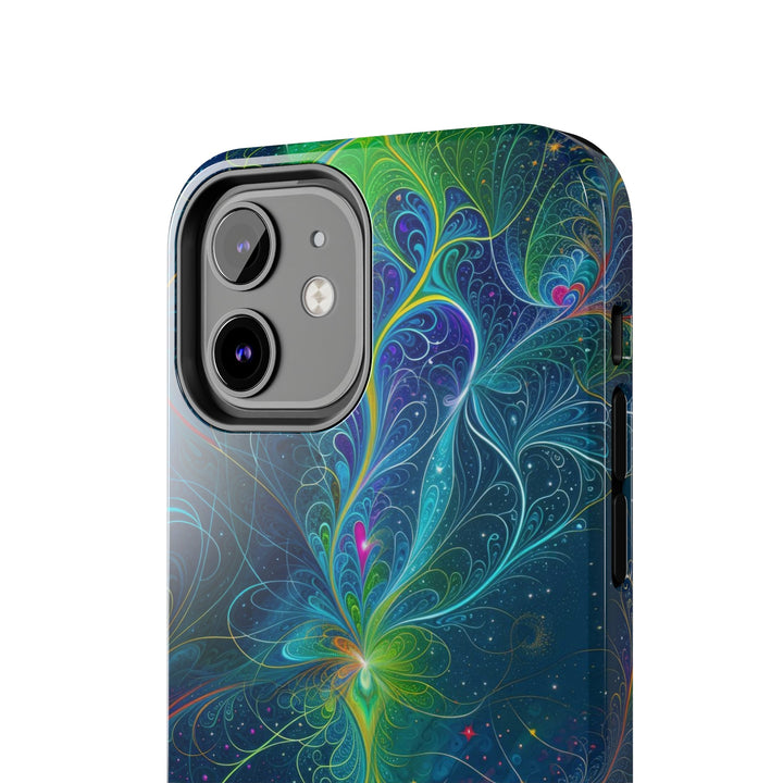 Vibrant Fractal Blossom - Tough Phone Case - Phone Case - g(0D·IO) - iPhone 13 Mini - -