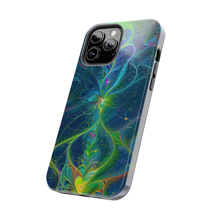 Vibrant Fractal Blossom - Tough Phone Case - Phone Case - g(0D·IO) - iPhone 13 Mini - -