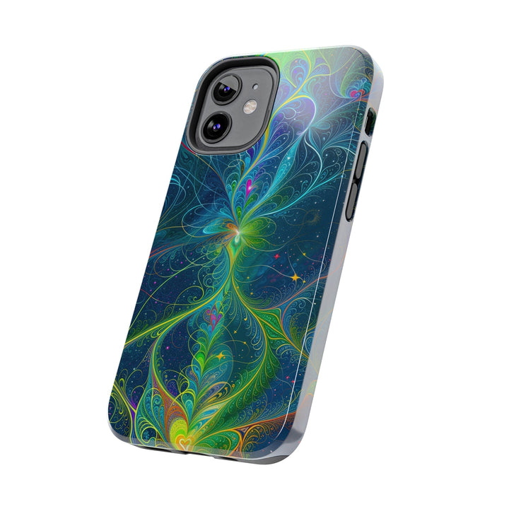 Vibrant Fractal Blossom - Tough Phone Case - Phone Case - g(0D·IO) - iPhone 13 Mini - -