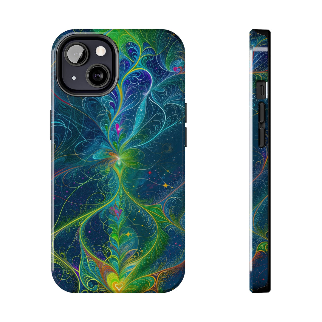 Vibrant Fractal Blossom - Tough Phone Case - Phone Case - g(0D·IO) - iPhone 13 - -