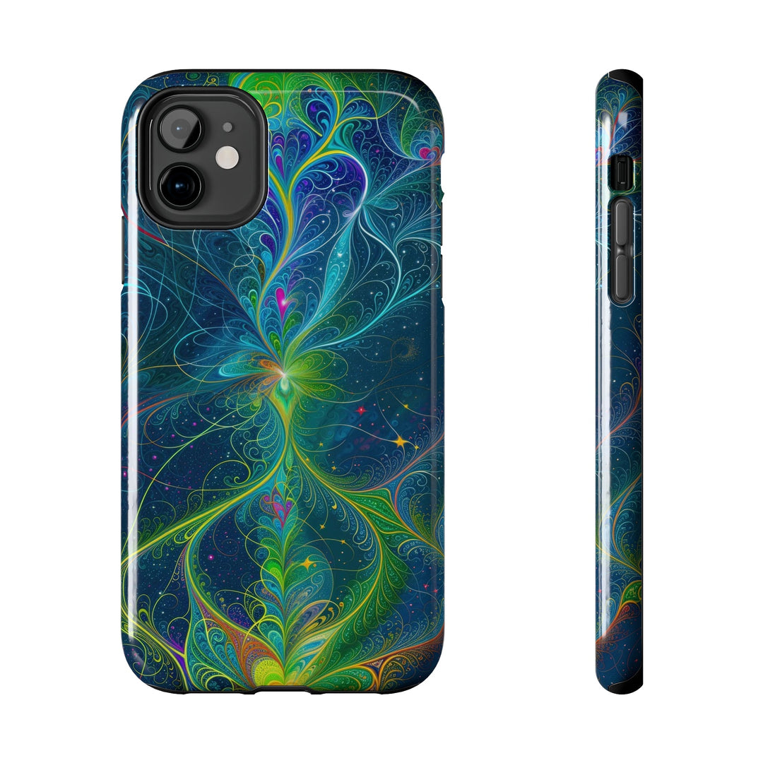 Vibrant Fractal Blossom - Tough Phone Case - Phone Case - g(0D·IO) - iPhone 11 - -