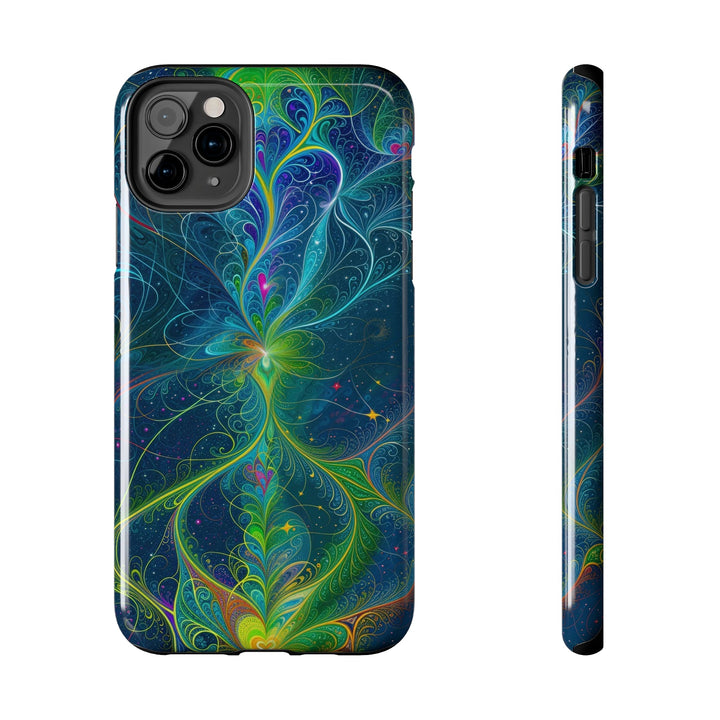 Vibrant Fractal Blossom - Tough Phone Case - Phone Case - g(0D·IO) - iPhone 11 Pro Max - -