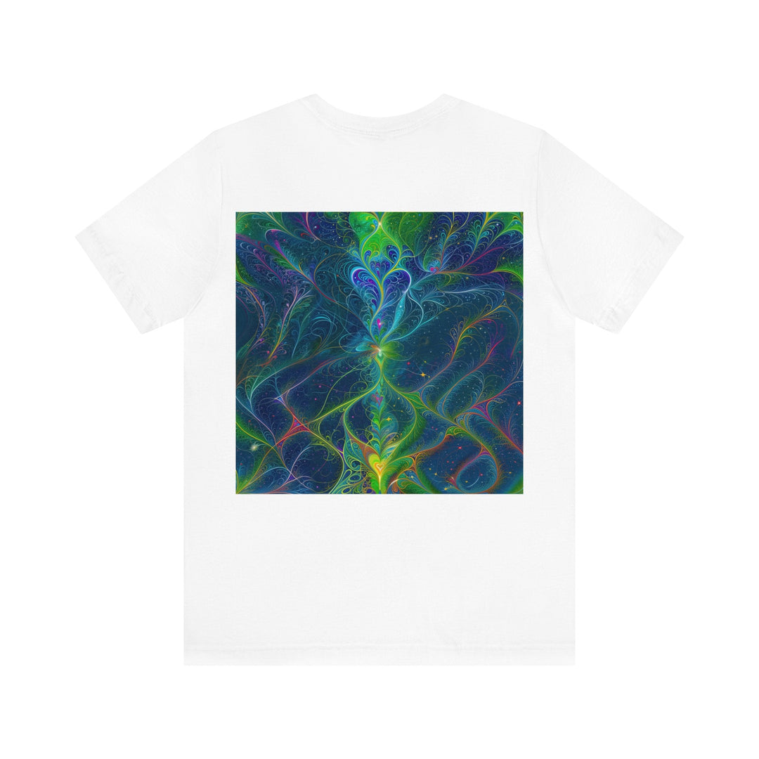 Vibrant Fractal Blossom - Unisex Jersey Short Sleeve Tee - T-Shirt - g(0D·IO) - Black - S -