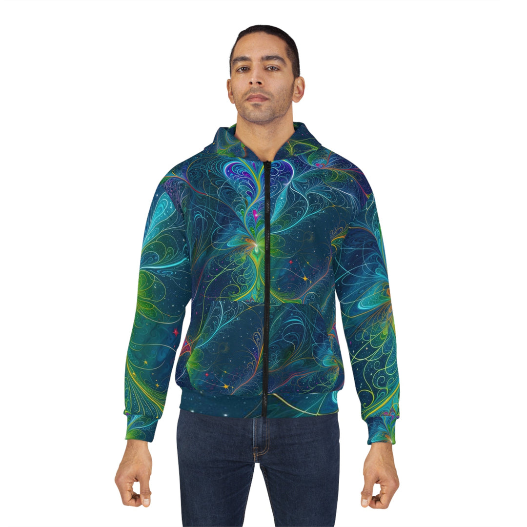 Vibrant Fractal Blossom - Unisex Zip Hoodie - All Over Prints - g(0D·IO) - XS - -