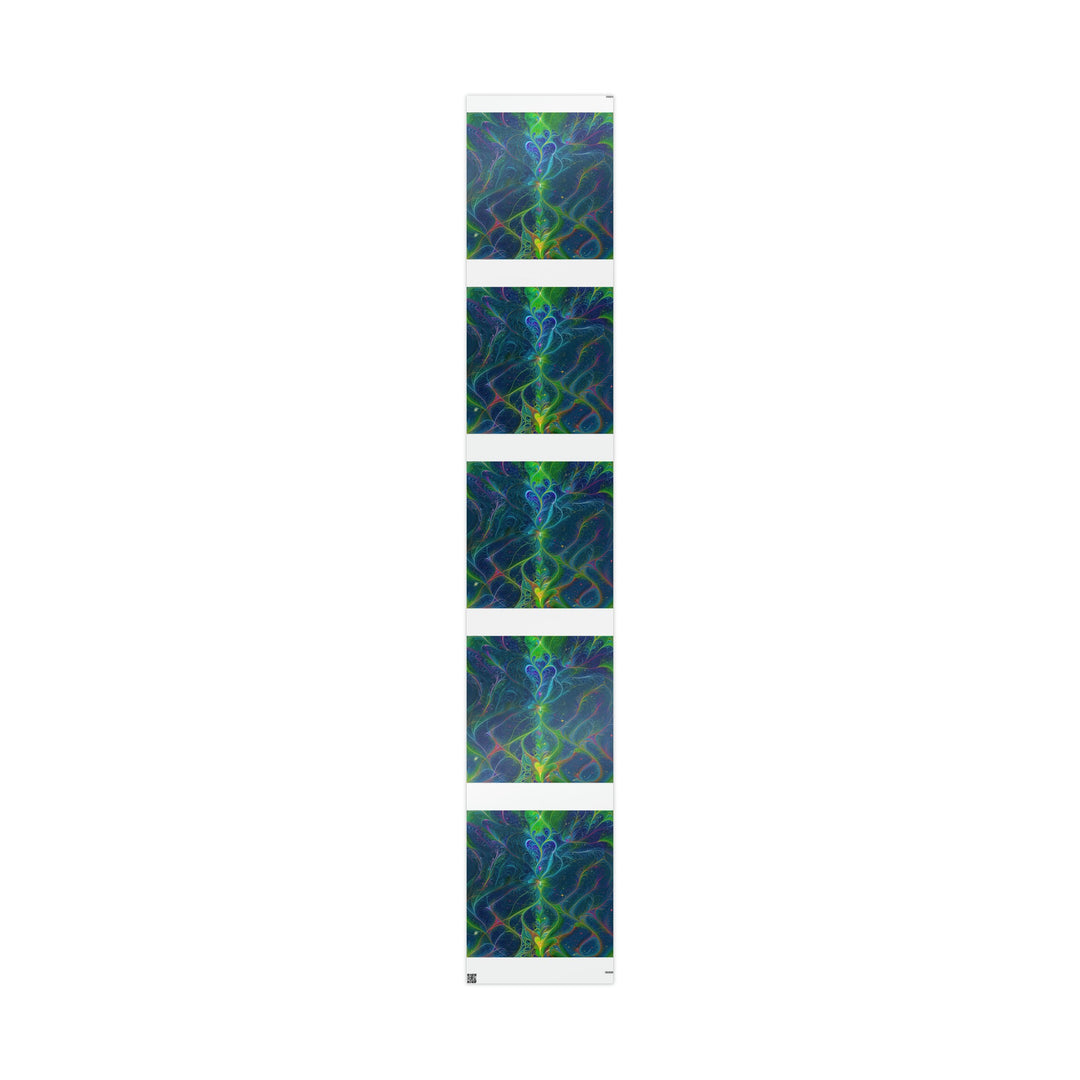 Vibrant Fractal Blossom - Wrapping Paper - Home Decor - g(0D·IO) - 30" x 180" - Glossy -