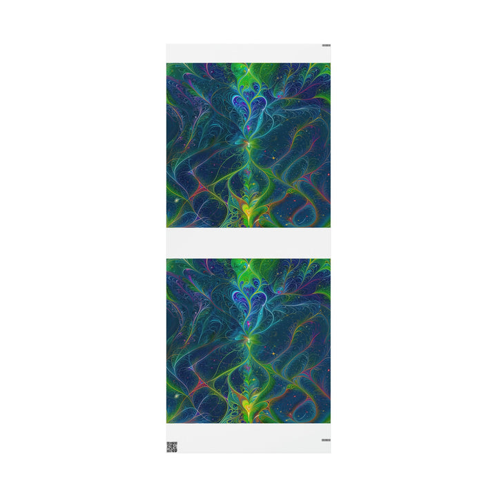 Vibrant Fractal Blossom - Wrapping Paper - Home Decor - g(0D·IO) - 30'' x 72'' - Matte -
