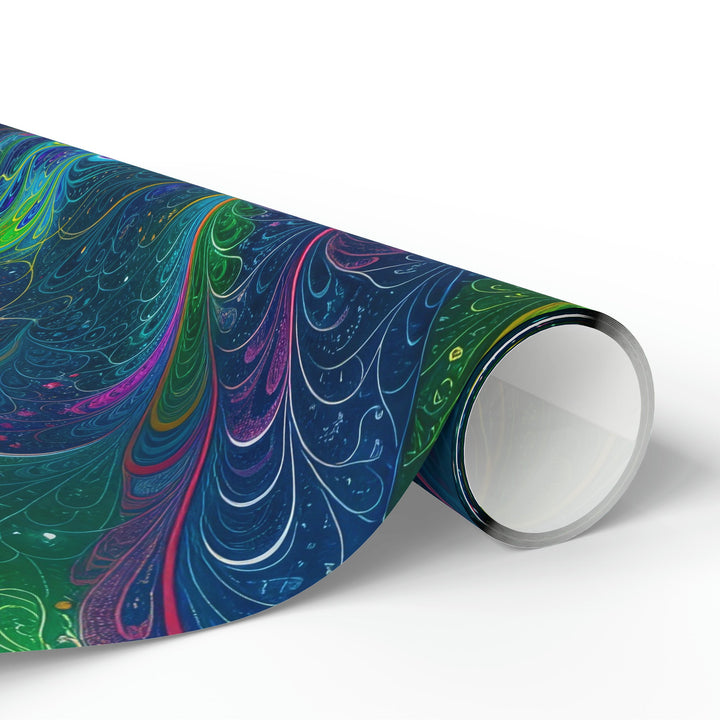 Vibrant Fractal Blossom - Wrapping Paper - Home Decor - g(0D·IO) - 30" x 180" - Matte -