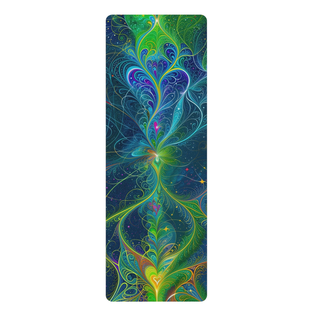 Vibrant Fractal Blossom - Yoga Mat - Home Decor - g(0D·IO) - 24” x 68” - -