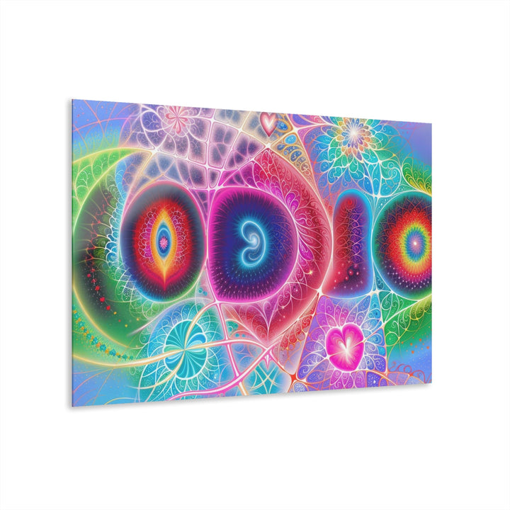 Vibrant Fractal Blossoms - Acrylic Prints (French Cleat Hanging) - Home Decor - g(0D·IO) - 36" x 24" (Horizontal) - 0.25'' -