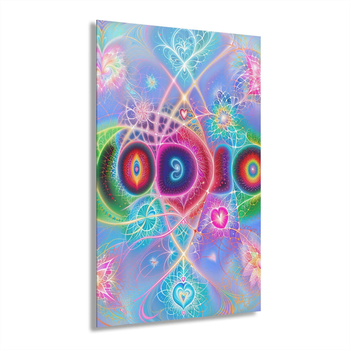 Vibrant Fractal Blossoms - Acrylic Prints (French Cleat Hanging) - Home Decor - g(0D·IO) - 24" x 36" (Vertical) - 0.25'' -