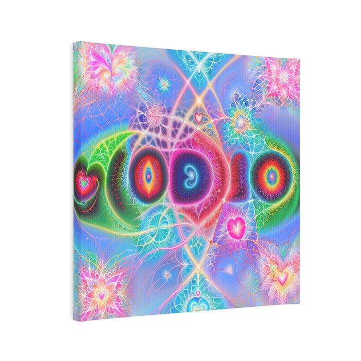 Vibrant Fractal Blossoms - Canvas Photo Tile - Canvas - g(0D·IO) - 8" x 8" (Square) - 0.5" -