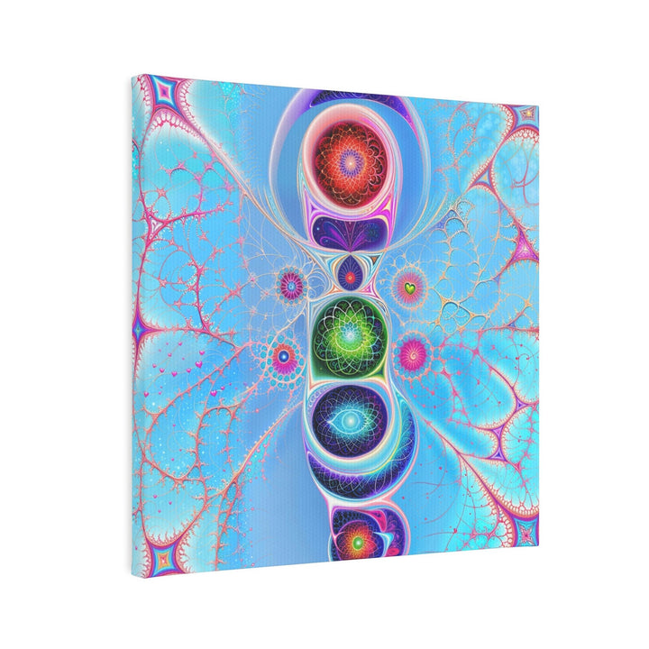 Vibrant Fractal Blossoms - Canvas Photo Tile - Canvas - g(0D·IO) - 8" x 8" (Square) - 0.5" -