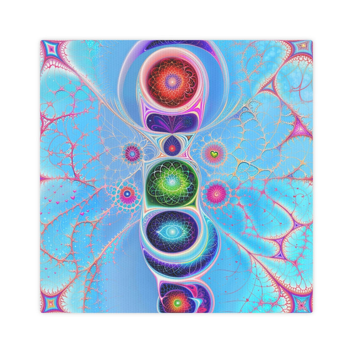 Vibrant Fractal Blossoms - Canvas Photo Tile - Canvas - g(0D·IO) - 8" x 8" (Square) - 0.5" -