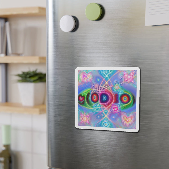 Vibrant Fractal Blossoms - Die-cut Magnet - Home Decor - g(0D·IO) - 6 × 6" - Die-Cut - 1 pc