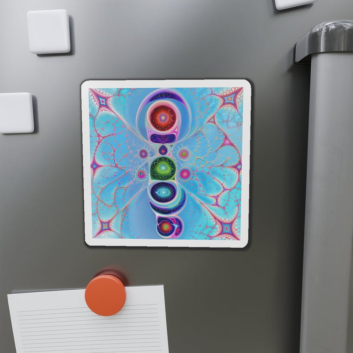 Vibrant Fractal Blossoms - Die-cut Magnet - Home Decor - g(0D·IO) - 6 × 6" - Die-Cut - 1 pc