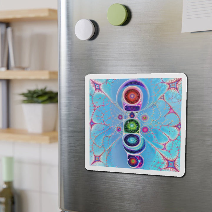 Vibrant Fractal Blossoms - Die-cut Magnet - Home Decor - g(0D·IO) - 6 × 6" - Die-Cut - 1 pc