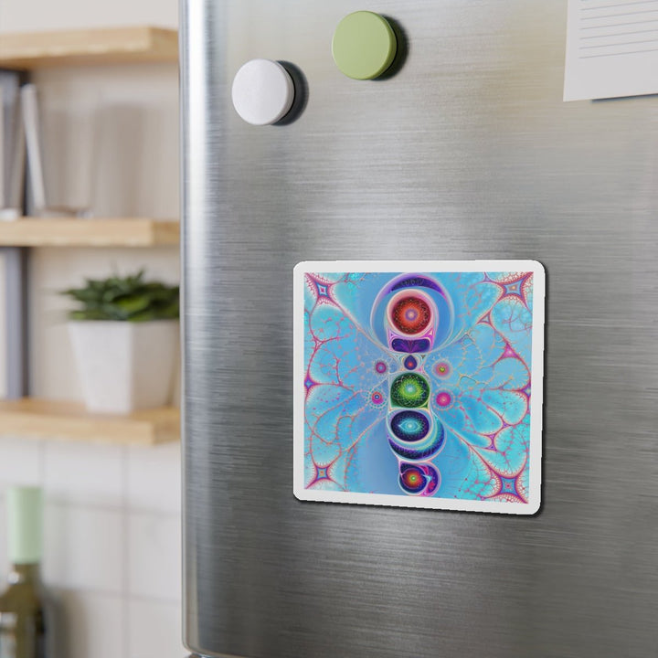 Vibrant Fractal Blossoms - Die-cut Magnet - Home Decor - g(0D·IO) - 6 × 6" - Die-Cut - 1 pc